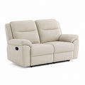Sofa Dwuosobowa z Mikrofibry Beżowa z Funkcją Relax