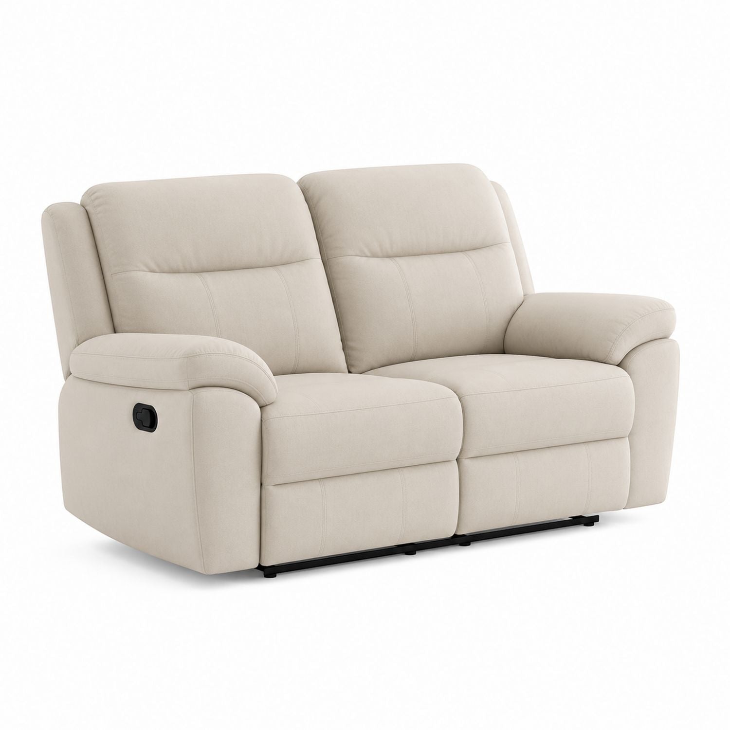 Sofa Dwuosobowa z Mikrofibry Beżowa z Funkcją Relax