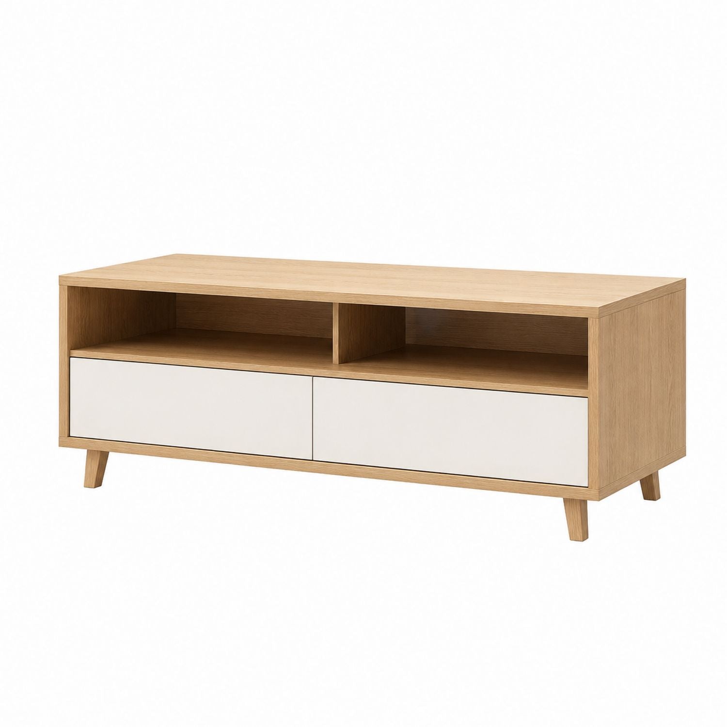 Szafka RTV drewniana dębowa z półkami 120cm