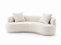 Kremowa Sofa z Tkaniny Boucle 230 cm